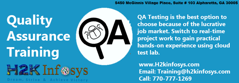 QA Training from H2K Infosys in USA