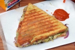 Grilled Sandwich Recipe, Grilled Sandwich Recipe, three layered cheese grilled sandwich recipe, Bread slices