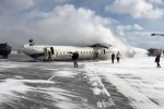 Delta aircraft Toronto Airport visuals, Delta aircraft Toronto Airport flips, delta aircraft flips upside down on landing at toronto airport, Accident