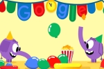 new year's day 2018 google doodle, google doodle january 16 2018, google doodle marks new year s eve with a pair of cute elephants, Google doodle