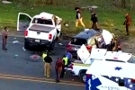 Texas Road accident videos, Texas Road accident breaking updates, texas road accident six telugu people dead, North america