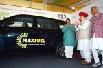 hydrogen electric vehicle, Toyota innovations, world s first flex fuel ethanol powered car launched in india, Diesel