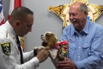 deputy dog, Florida, dog attacked and rescued from alligator honored as deputy dog, Puppy