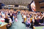 indoor yoga session at united nations, international yoga day 2018 theme, international day of yoga 2019 indoor yoga session held at un general assembly, Ancient india